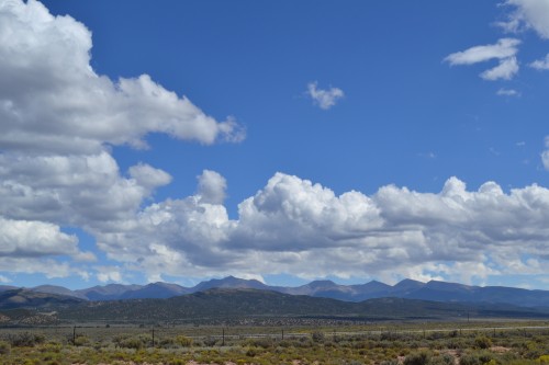 The Culebra Range, to the east of the Taos Trail from San Luis to Rio Colorado.