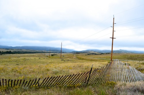 Looking westward toward the Sangre de Cristo Pass. Mount Mestas (to the north) is obscured by clouds.
