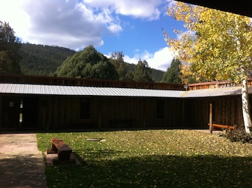 Fort Burgwin, south of Taos. Note that it is constructed of logs, not adobe.