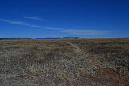 Remnants of the Santa Fe Trail outside Fort Union, New Mexico